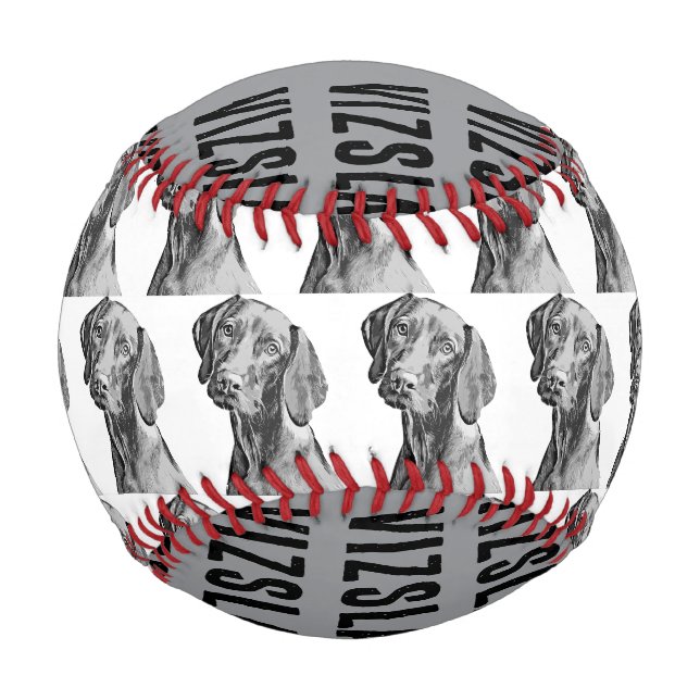 Vizsla Drawing Baseball (Front)