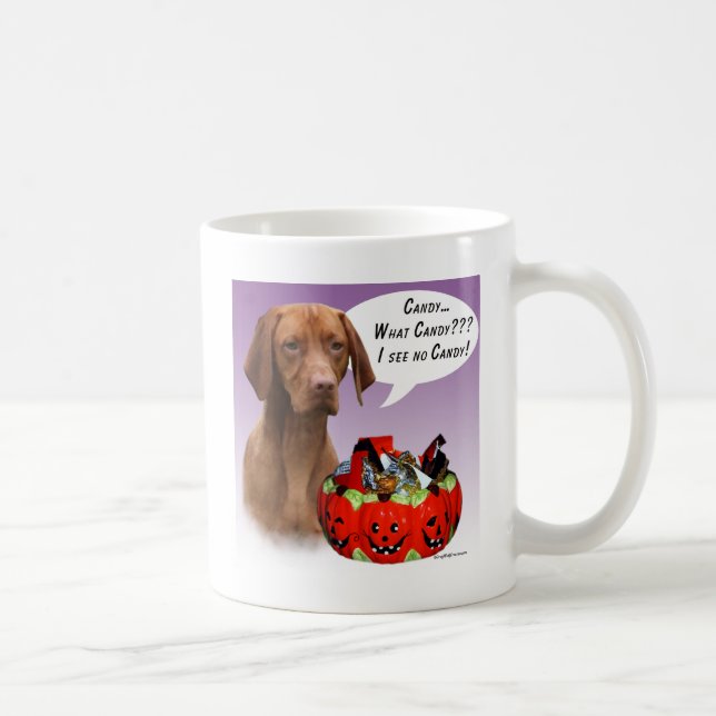 Vizsla Halloween Candy Coffee Mug (Right)