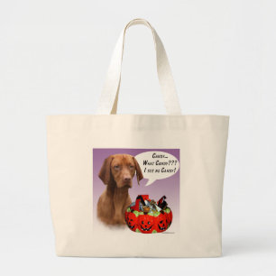 Vizsla Halloween Candy Large Tote Bag