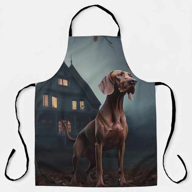 Vizsla Halloween Scary Apron (Front)