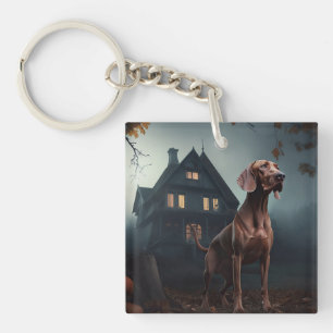 Vizsla Halloween Scary Key Ring