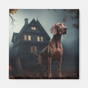 Vizsla Halloween Scary Magnet