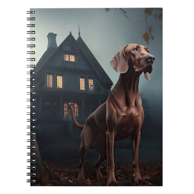 Vizsla Halloween Scary Notebook (Front)