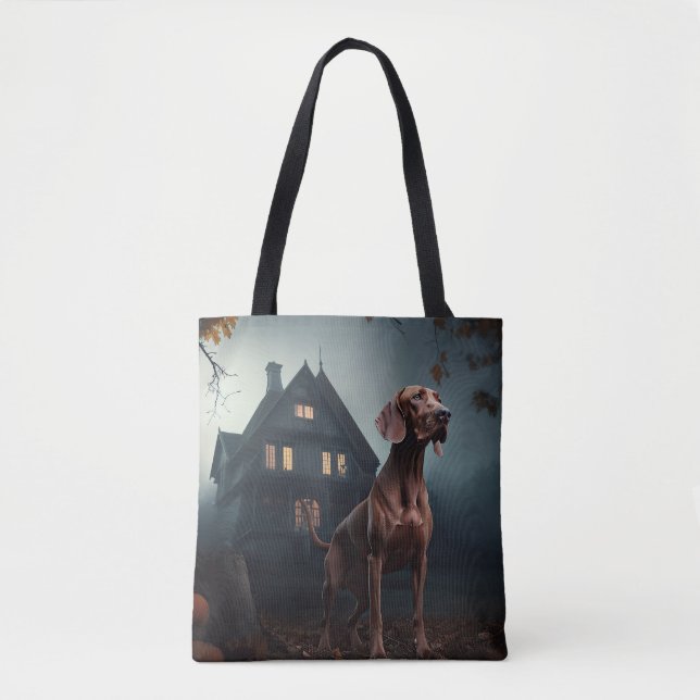 Vizsla Halloween Scary Tote Bag (Front)