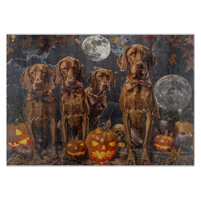 Vizsla Halloween Spooky Cutting Board (Front)