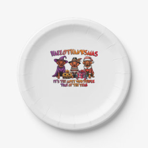 Vizsla Halloween Thanksgiving Christmas Classic T- Paper Plate