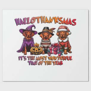Vizsla Halloween Thanksgiving Christmas Classic T- Wrapping Paper