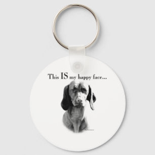 Vizsla Happy Face Key Ring