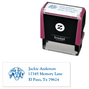 VIZSLA HEAD   Name & Return Address Self-inking Stamp