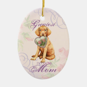 Vizsla Heart Mum Ceramic Ornament