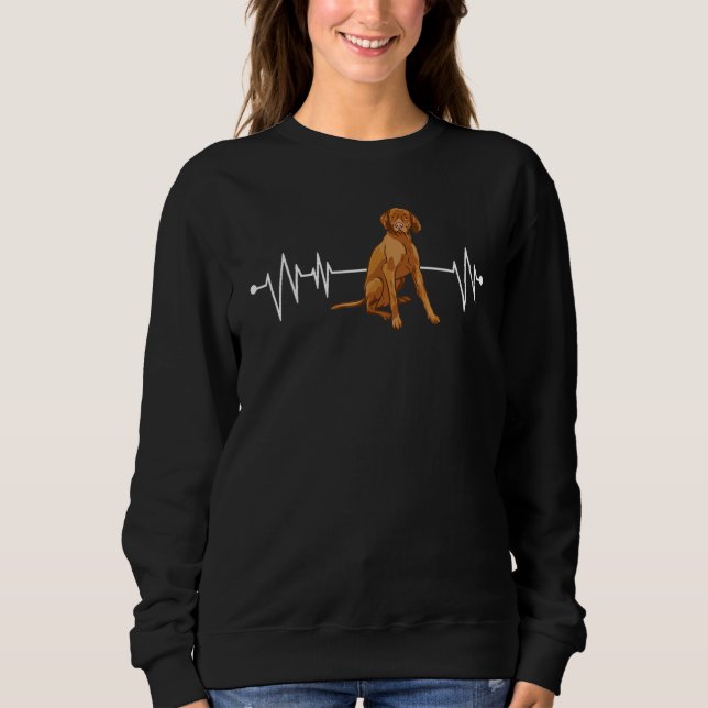 Vizsla Heartbeat Hungarian Sport Hunting Dogs Bree Sweatshirt (Front)