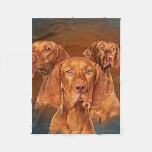 Vizsla  - Hungarian pointer Collage Fleece Blanket (Front)