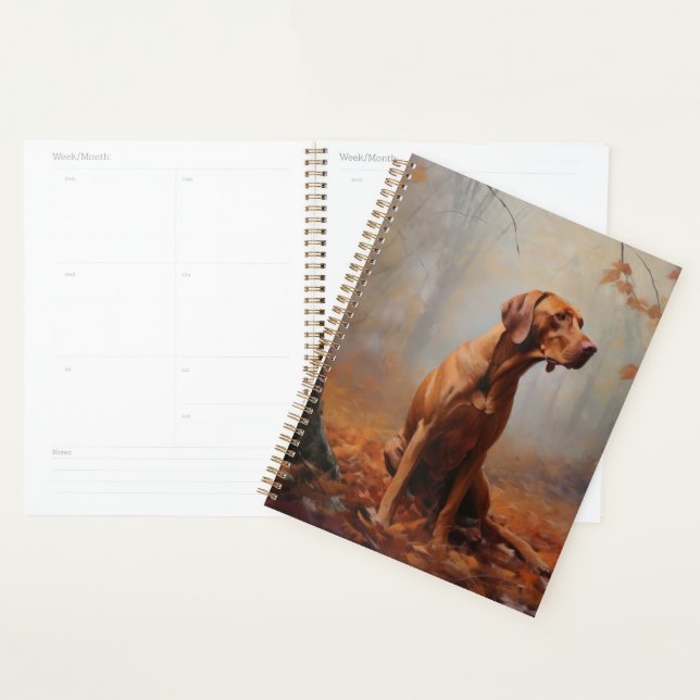 Vizsla in Autumn Leaves Fall Inspire Planner (Display)