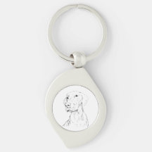 Vizsla Keychain – Dog Keyring Minimalist Gift