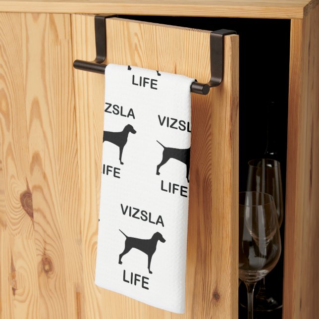 vizsla life tea towel (Thirds Fold)