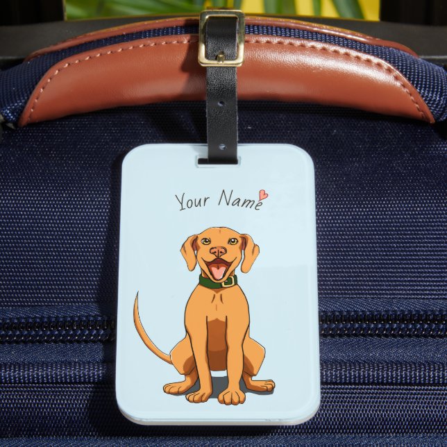 Vizsla Love Customisable Luggage Tag (Front Insitu 2)