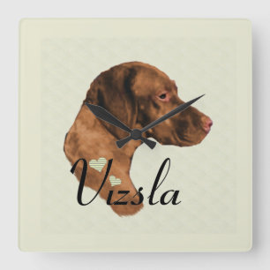 Vizsla Love Gifts Square Wall Clock