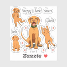 Vizsla Love Stylised Drawings and Custom Phrases