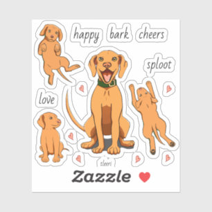 Vizsla Love Stylised Drawings and Custom Phrases