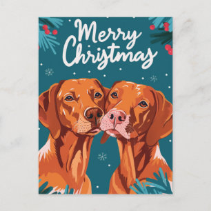 Vizsla Merry Christmas  Postcard