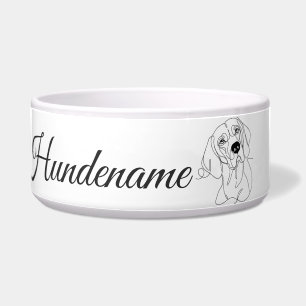 Vizsla Minimalist Line Art personalized bowl