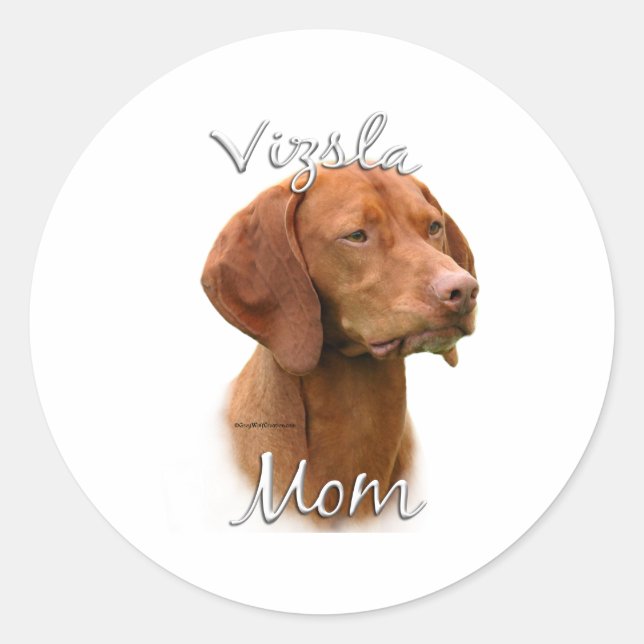 Vizsla Mum 2 Classic Round Sticker (Front)