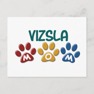 VIZSLA Mum Paw Print 1 Postcard