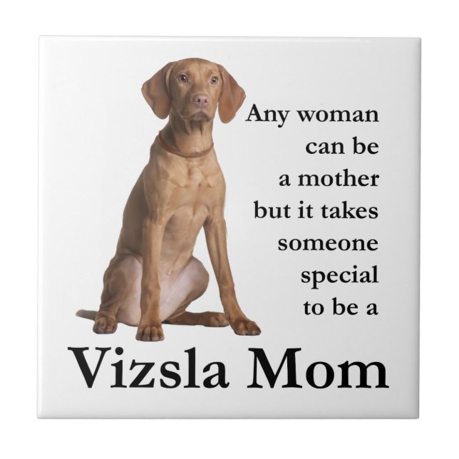 Vizsla Mum Tile (Coaster) (Front)