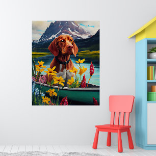 Vizsla on a Paddle: A Scenic Adventure Poster