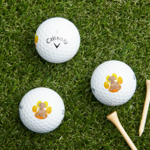 Vizsla On Paw Cartoon Golf Balls