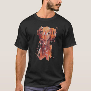 Vizsla Painting Art Birthday For Kids Mom Dad Lov T-Shirt