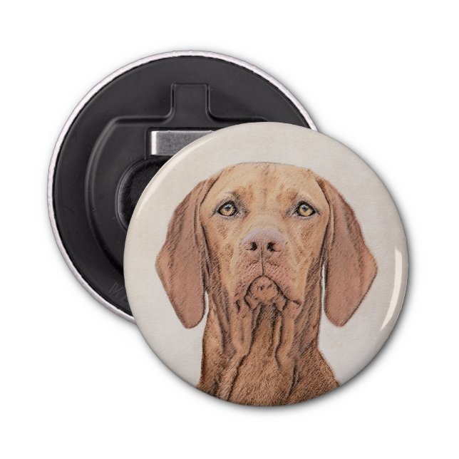 Vizsla Painting - Cute Original Dog Art Bottle Opener (Front)