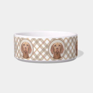 Vizsla Painting - Cute Original Dog Art Bowl