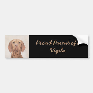 Vizsla Painting - Cute Original Dog Art Bumper Sticker