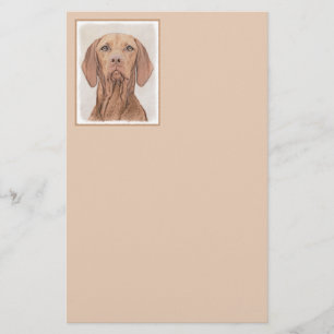 Vizsla Painting - Cute Original Dog Art Stationery