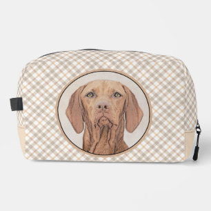 Vizsla Painting Golden Rust Cute Original Dog Art Dopp Kit