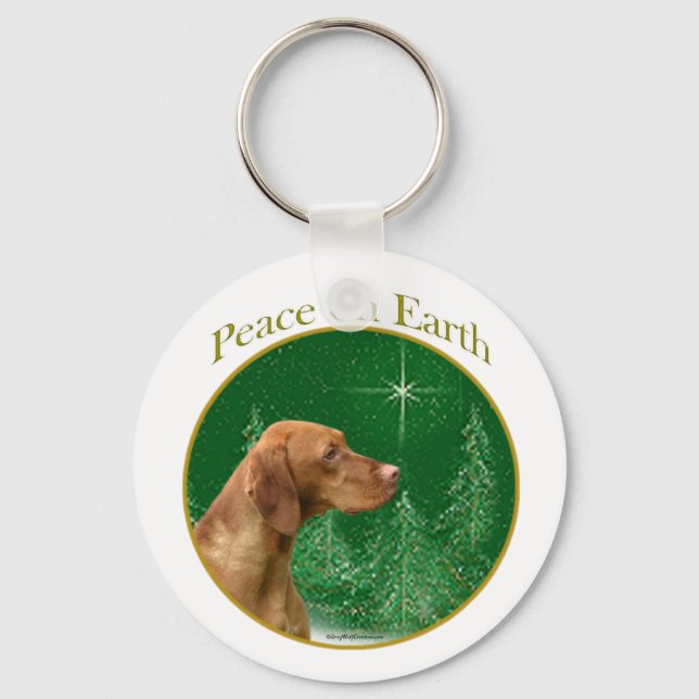 Vizsla Peace Key Ring (Front)