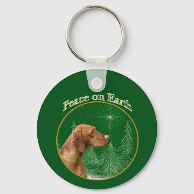 Vizsla Peace Key Ring (Front)