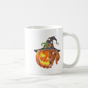 Vizsla Pumpkin Jack O Lantern Halloween Kids Mens Coffee Mug