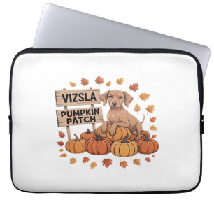 Vizsla Pumpkin Patch Dog Lovers Thanksgiving Hallo Laptop Sleeve