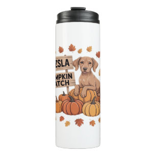 Vizsla Pumpkin Patch Dog Lovers Thanksgiving Hallo Thermal Tumbler