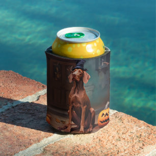 Vizsla Pumpkins Halloween Scary Can Cooler