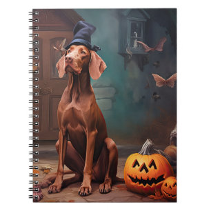 Vizsla Pumpkins Halloween Scary  Notebook