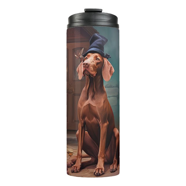 Vizsla Pumpkins Halloween Scary  Thermal Tumbler (Front)