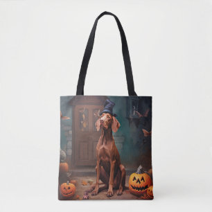 Vizsla Pumpkins Halloween Scary Tote Bag