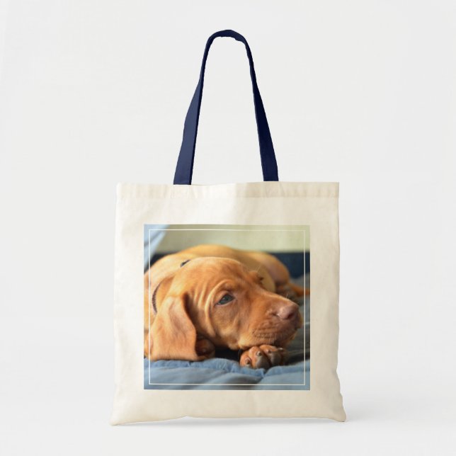 Vizsla Puppy Resting On Its Paw Tote Bag (Front)