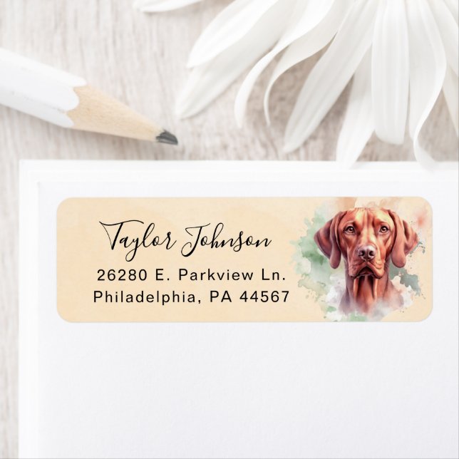 Vizsla Return Address Label (Insitu)