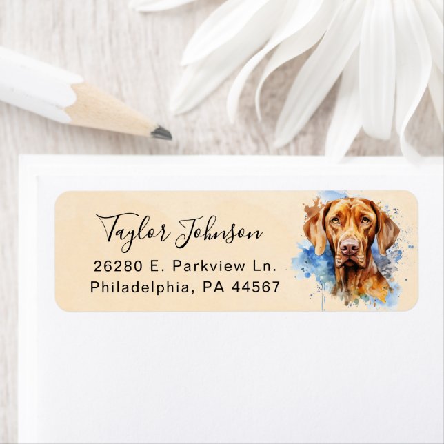 Vizsla Return Address Label (Insitu)