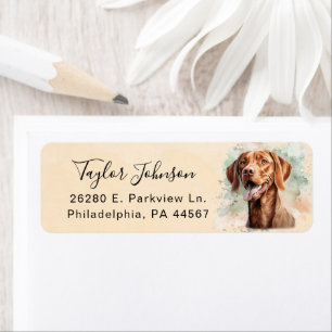Vizsla Return Address Label