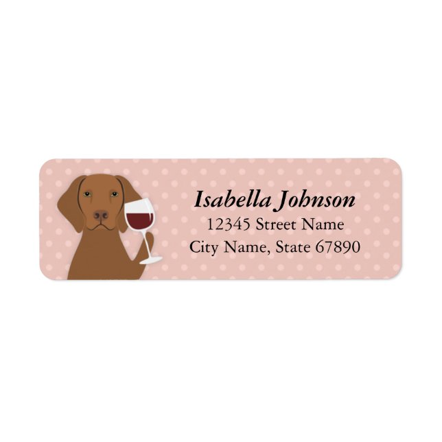 Vizsla Return Address Label (Front)
